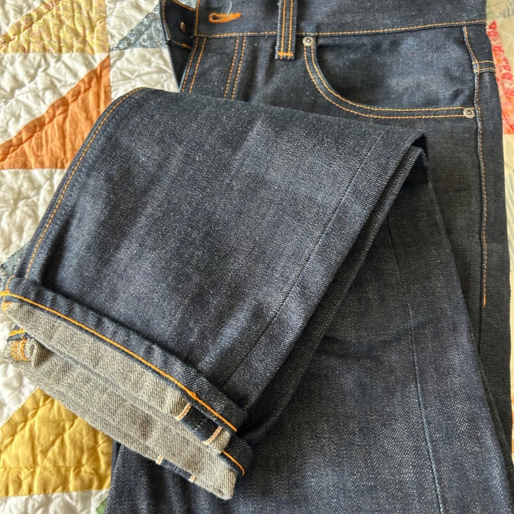Nudie Jeans Grim Tim Dry Selvage Denim Organic Cotton W33 L32 NWOT - Picture 6 of 16